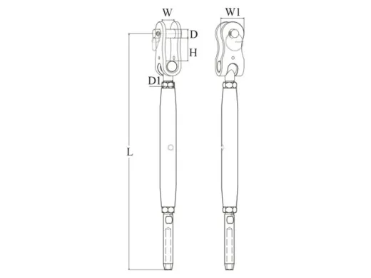 Wantenspanner Toggle/Terminal M10 Ø5mm