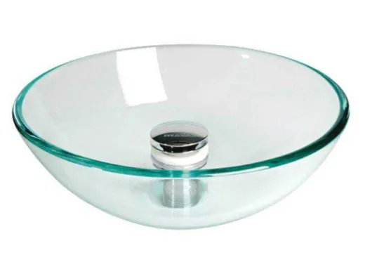 Waschbecken Aufbau (rund, transparent, 280 mm, 95 mm)