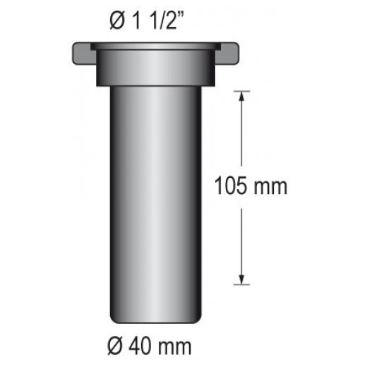 Waschbecken-Auslass für 25mm extrem flach