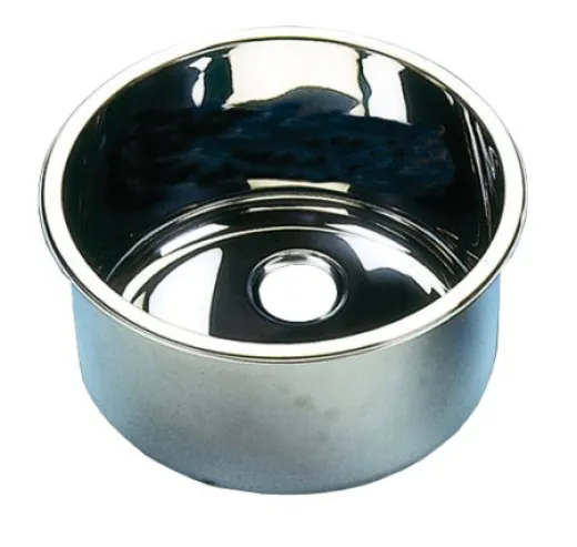 Waschbecken Edelstahl zylindrisch 300mm x 180mmT