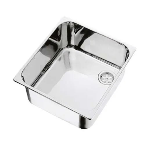 Waschbecken rechteckig (330x330x150, 350x350x150, Hochglanz poliert Edelstahl)