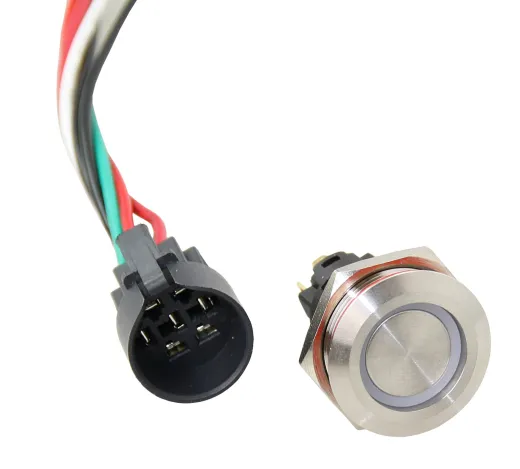 Wasserdichter Taster 22mm LED grün/rot
