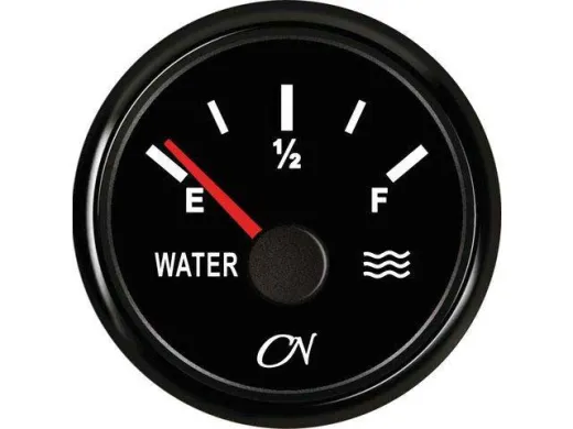 Wassertankanzeige - Schwarz mit schwarzem Rand