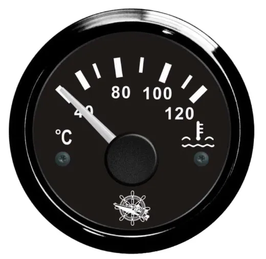 Water temperature gauge 40/120° black/b