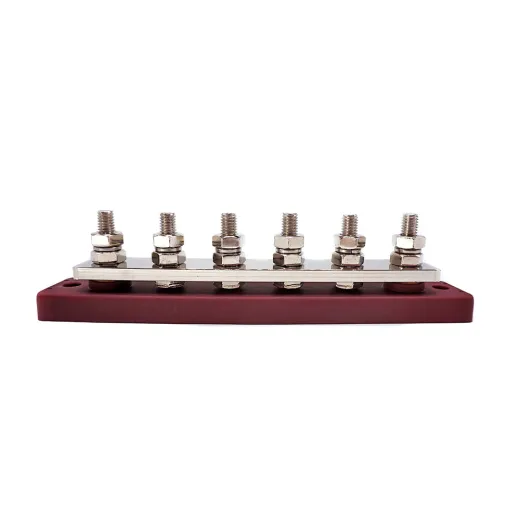 WATTSTUNDE® Busbar 6xM8 450 A / 70 V rot