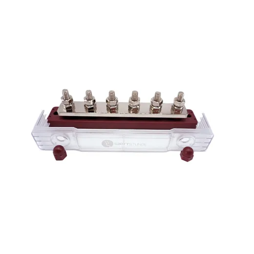 WATTSTUNDE® Busbar 6xM8 450 A / 70 V rot