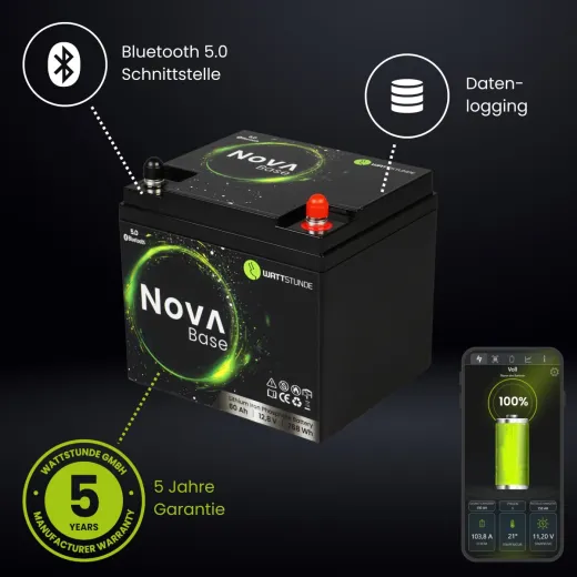 WATTSTUNDE® NOVA Base 60 Ah Batterie LiFePO4