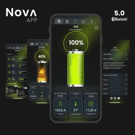 WATTSTUNDE® NOVA Base 60 Ah Batterie LiFePO4