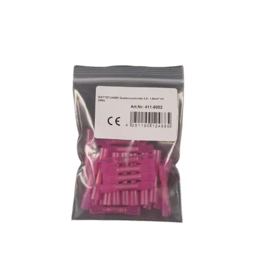 WATTSTUNDE® Quetschverbinder 0,5 - 1,5 mm² rot 25 Stk.