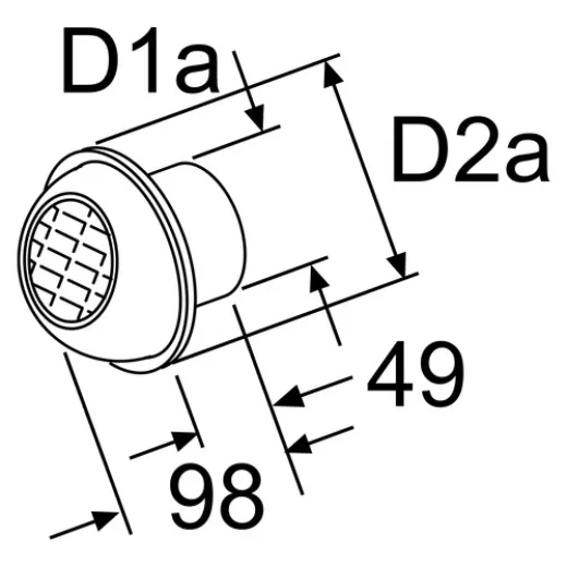 Webasto Ausstroemer D60 drehbar Kunststoff