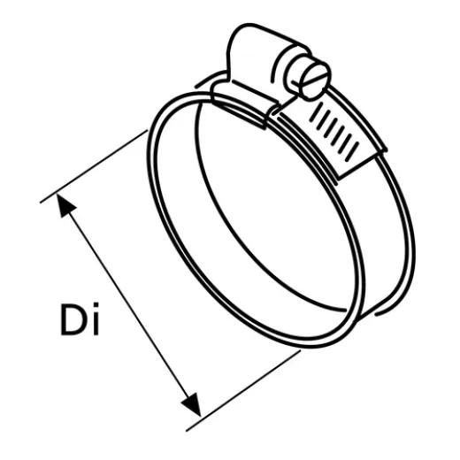 Webasto ET Schlauchschelle D4047 Chromstahl