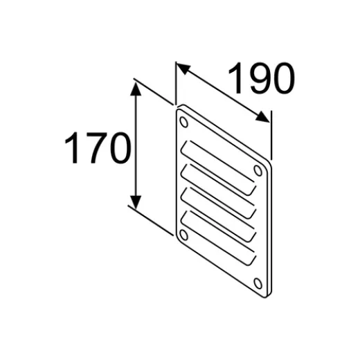 Webasto Luftzufuhrgitter W170 L190 Aluminium