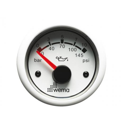 Wema Anzeige Öldruck 10bar weiß