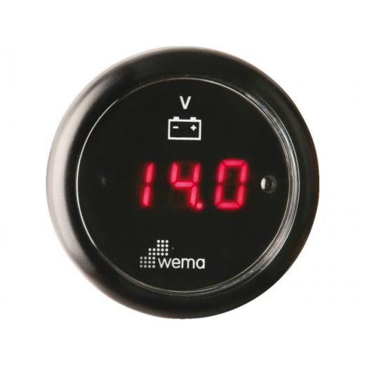 Wema Anzeige Voltmeter LED schwarz