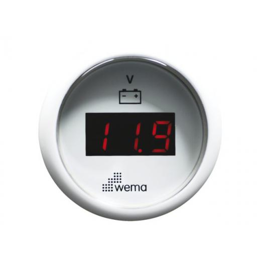 Wema Anzeige Voltmeter LED weiß