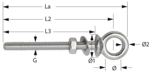 WICHARD Augbolzen M10 x100 mm Länge