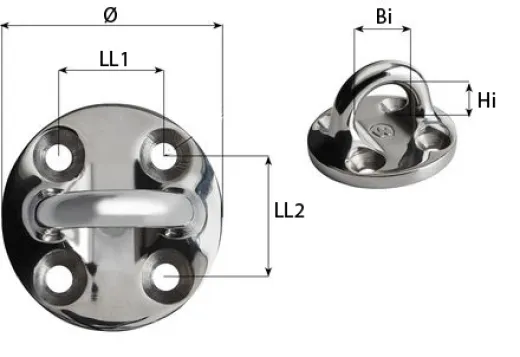 WICHARD Decksauge rund 57mm
