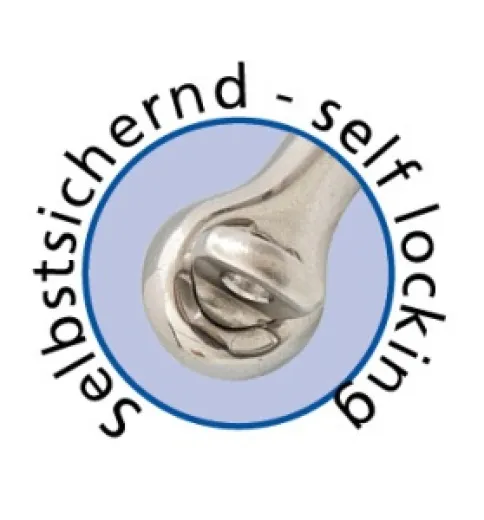 WICHARD-Schäkel geschm. extraweit SELF-LOCK. 10 mm
