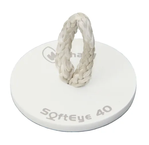 WICHARD SoftEye Augplatte zum Aufkl. GFK/Dyneema 40mm, Seil 3mm, schwarz