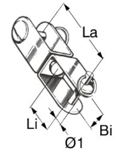 WICHARD-Wirbelschäkel Innensechskantbolzen 120 mm