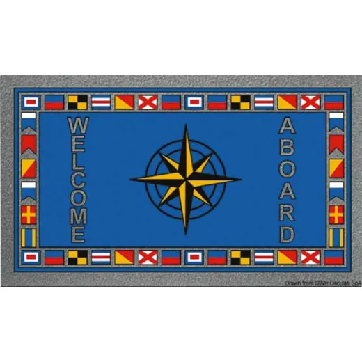 Willkommen an Bord Matte (40 cm x 68 cm, Windrose)