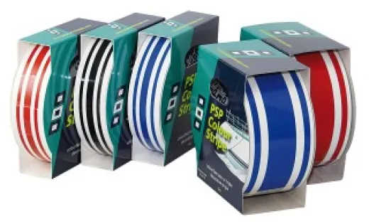 Zierband 19mm x 10m schwarz 3 Streifen