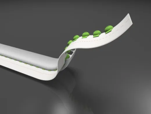 Zip-Keder Perlenkette 9mmØ 37mm PVC Fahne