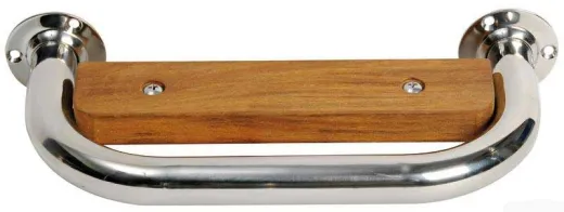 Extra trede van RVS met Teak