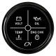4fach Anzeige Spannung.Öldr.Temp.Check weiß/chrom