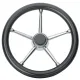 5-Speichen Steuerrad Modell 18 Niro Mit Carbonlook-Griff, Ø350mm, Tiefe 60mm