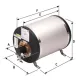 Allpa Aluminium Marine Warmwasserbereiter, 500w/22l, Rundes Modell, Gewicht 14kg