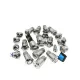 Allpa Niro Ring Led Druckschalter, On/Off, 12v, Bohrloch Ø16mm, Einbautiefe 36mm, Blau Led