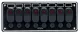 Aluminium Schalttafel, 12v, 8-Schalter & Led-Indikator, 15a Glassicherungen, Inkl. Labelsatz