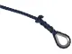 Ankerleine PP 3-fach geschlagen mit Niro-Kausche schwarz 12mm 30m