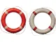 Besto Rettungsring PVC 60x40cm weiß mit rotem Band
