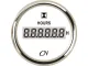 Betriebsstundenzähler digital (weiß, chrom, pulse, 9 - 32V, 0 - 99999.9, 57 mm, 52 mm, 45 mm)