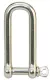Edelstahlschäkel D-Form lang 8mm