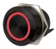 Flache Edelstahlschalter - schwarz (12/24V, (ON)-OFF, 20A, weiß, rot und blau)
