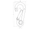 Karabinerhaken mit Auge und Lock 120mm