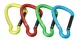 KONG Alu-Karabiner asymmetrisch 8mm rot/schwarz