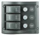 Kunststoff Schalttafel, 12v, 3-Schalter & Led-Indikator, Automatischen Sicherungen (5a, 10a, 15a)
