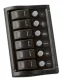 Kunststoff Schalttafel, 12v, 6-Schalter & Led-Indikator, Automatischen Sicherungen (2x5a-2x10a-2x15a)