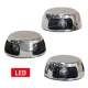 Led Positionslaterne, Poliertes Niro Gehäuse; 12-24v; 1.5w Rot/Grün 2x112.5°