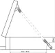 Lukenaufsteller Edelstahl 222mm x 11mm horizontal
