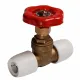 Messing Absperrventil heißes / kaltes Wasser (22 mm)
