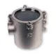 Nickel-Besch. Bronze Kühlwasserfilter (Robust) Mit Niro 316 Sieb, 3", H=276mm, 58400l/Std