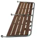 Niro Badeplattform Mit Holzlatten Aus Teak, 1260x550mm, 2x Stützen, Rohr Ø25mm