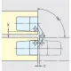 PLASTIMO HINGE INVISIBLE 70X43MM