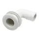 PLASTIMO RIBBED ANGLED THRUHULL FITTING Ø38MM