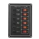 PLASTIMO SWITCH PANEL 6 GANG FUSED ALUMINIUM